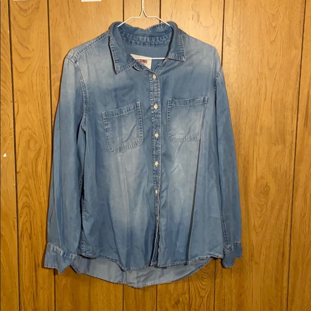 Blue Jean Button Up Shirt - XL